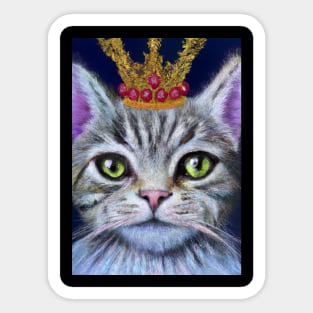 Cat with Crown Sticker